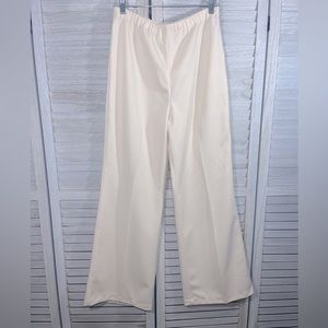 PRIVATE LABEL (New York) Vintage Pull On Dress Pants w Flared Bottom Cream-16